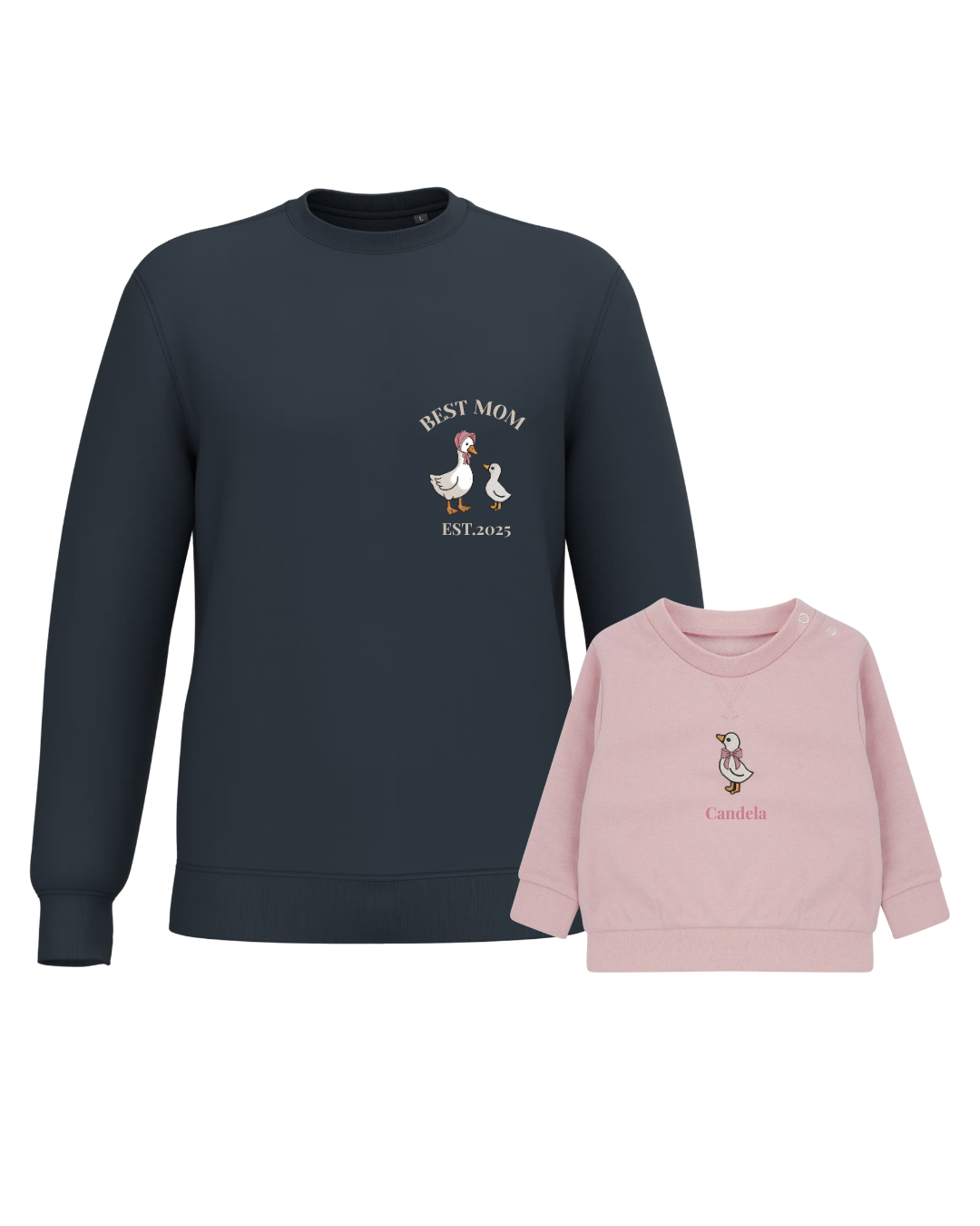 Pack bebé y Mamá sudaderas personalizadas ganso (hasta 36 meses)