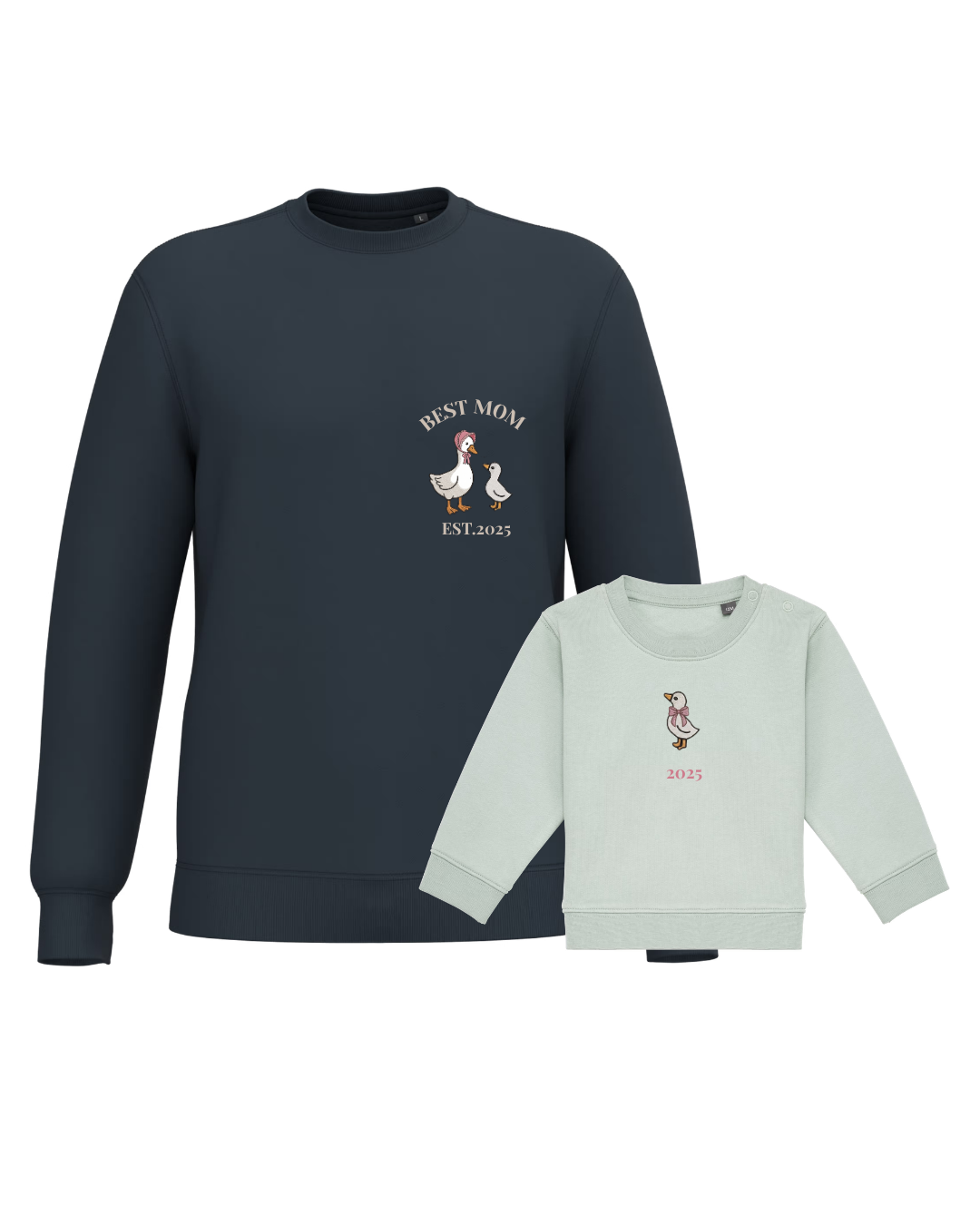 Pack bebé y Mamá sudaderas personalizadas ganso (hasta 36 meses)