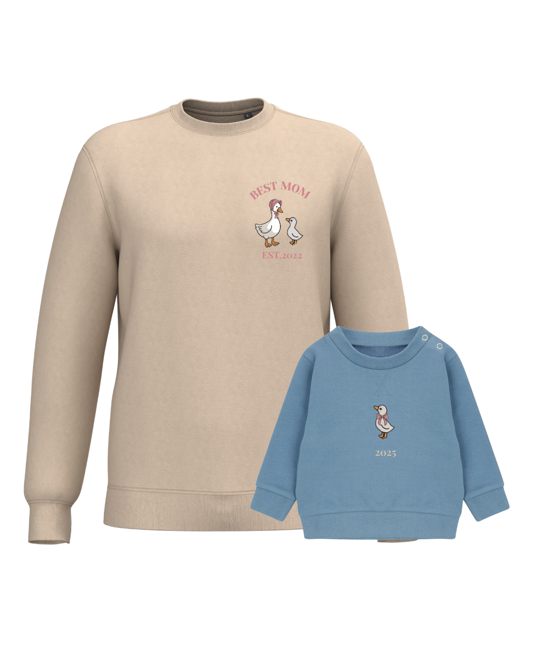 Pack bebé y Mamá sudaderas personalizadas ganso (hasta 36 meses)
