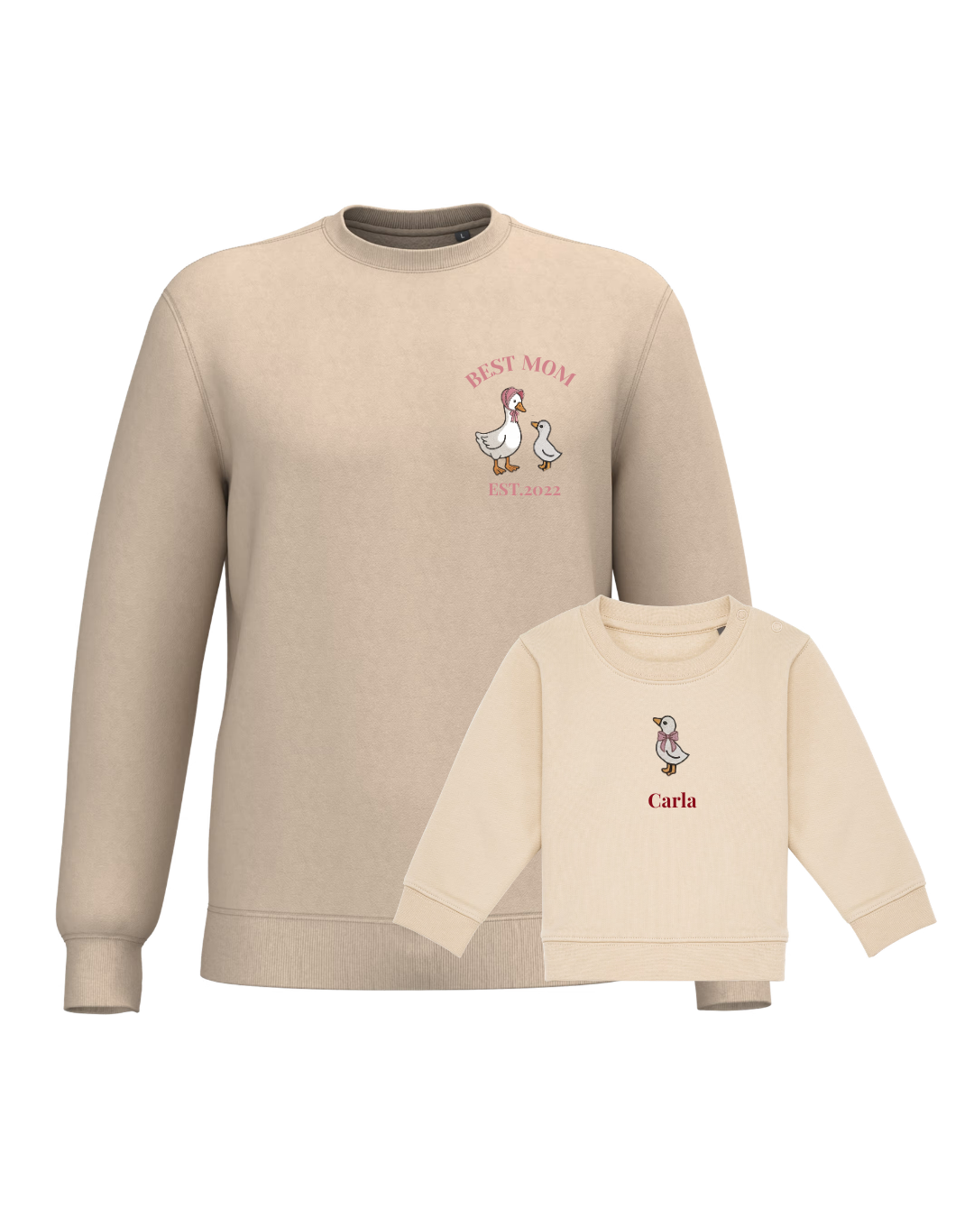 Pack bebé y Mamá sudaderas personalizadas ganso (hasta 36 meses)
