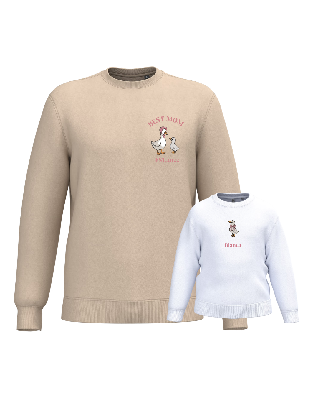 Pack Niño y Mamá sudaderas personalizadas ganso (desde 4 años)