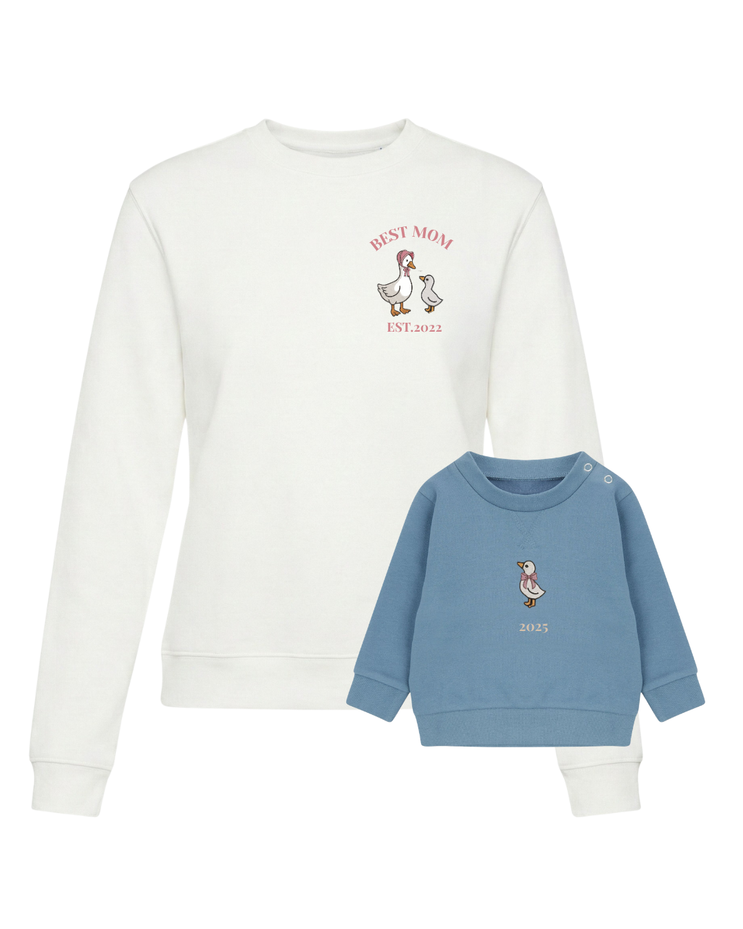 Pack bebé y Mamá sudaderas personalizadas ganso (hasta 36 meses)