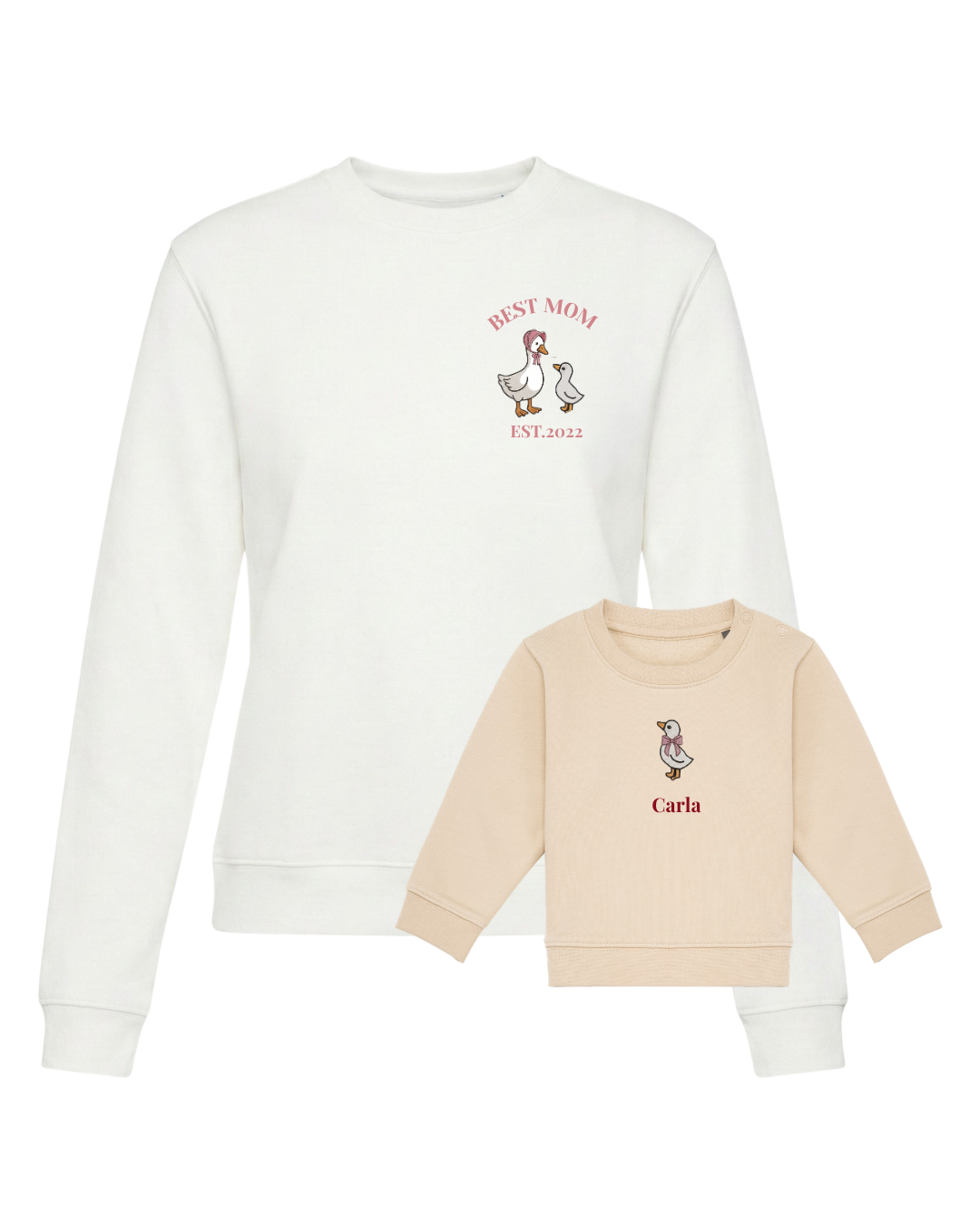 Pack bebé y Mamá sudaderas personalizadas ganso (hasta 36 meses)