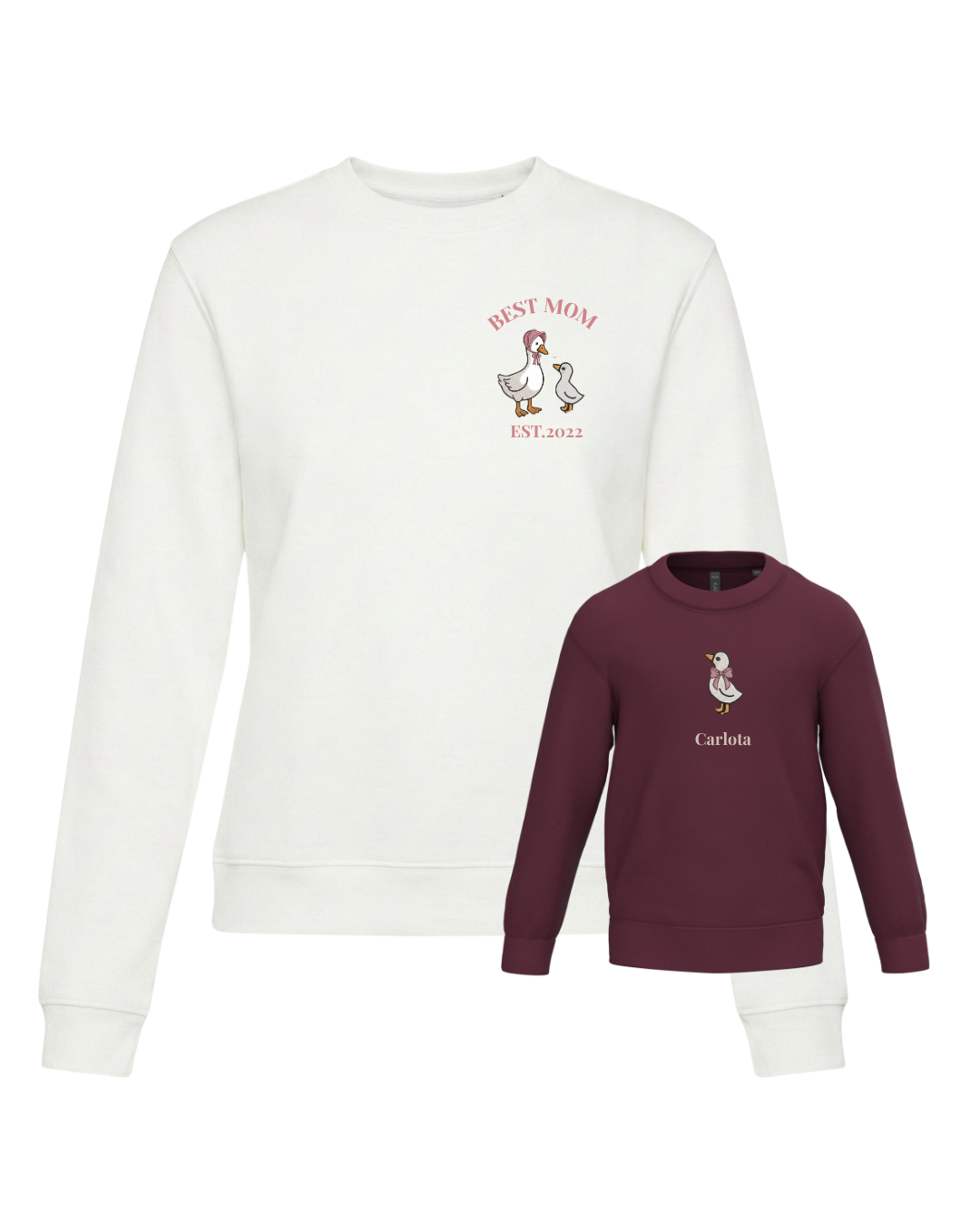 Pack Niño y Mamá sudaderas personalizadas ganso (desde 4 años)