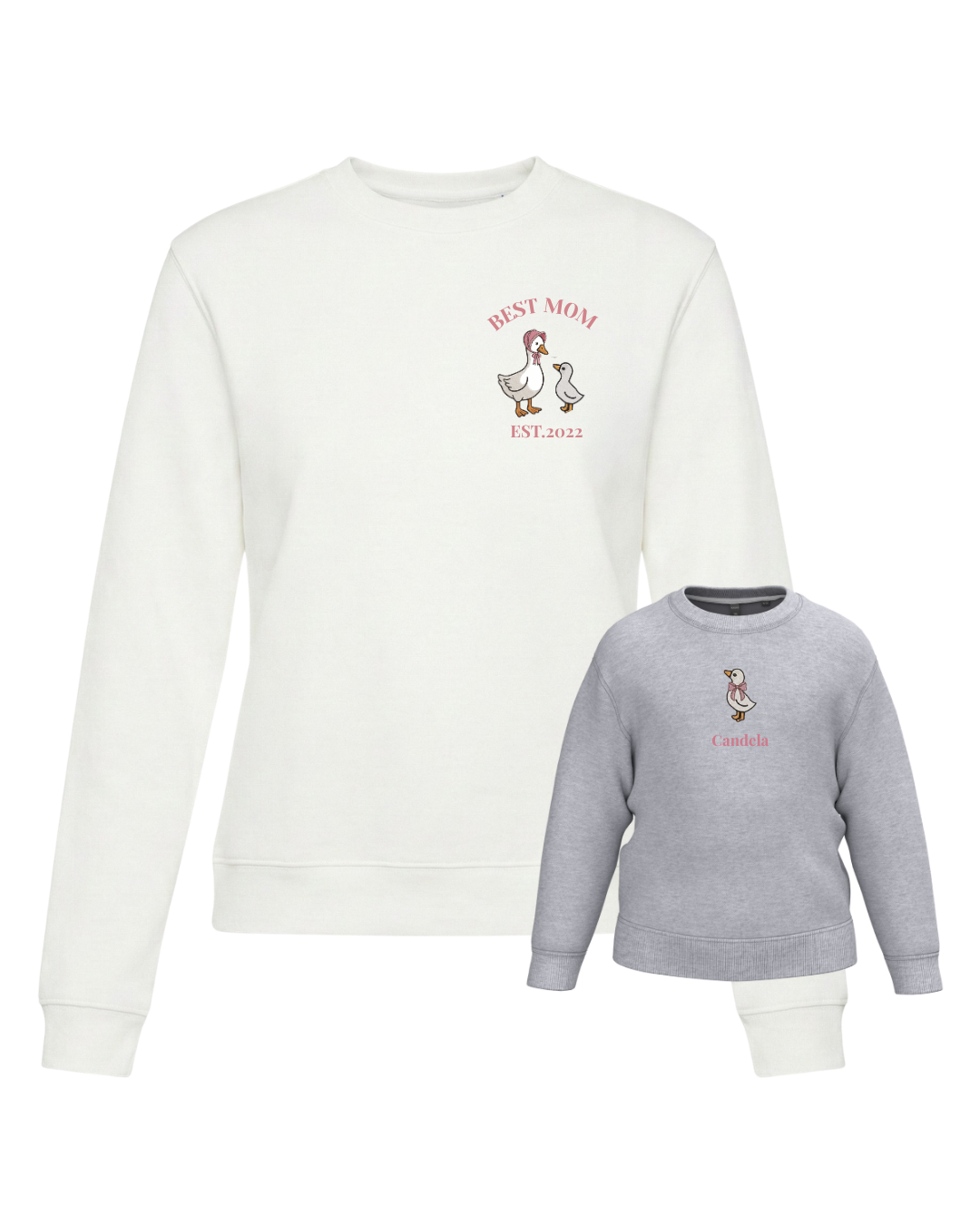 Pack Niño y Mamá sudaderas personalizadas ganso (desde 4 años)