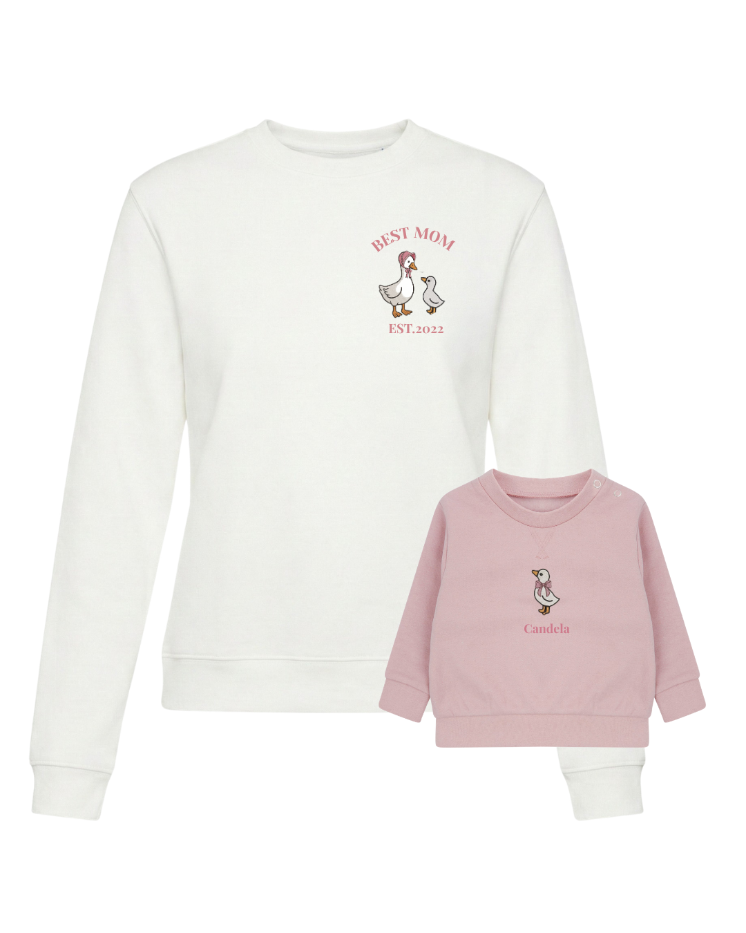 Pack bebé y Mamá sudaderas personalizadas ganso (hasta 36 meses)