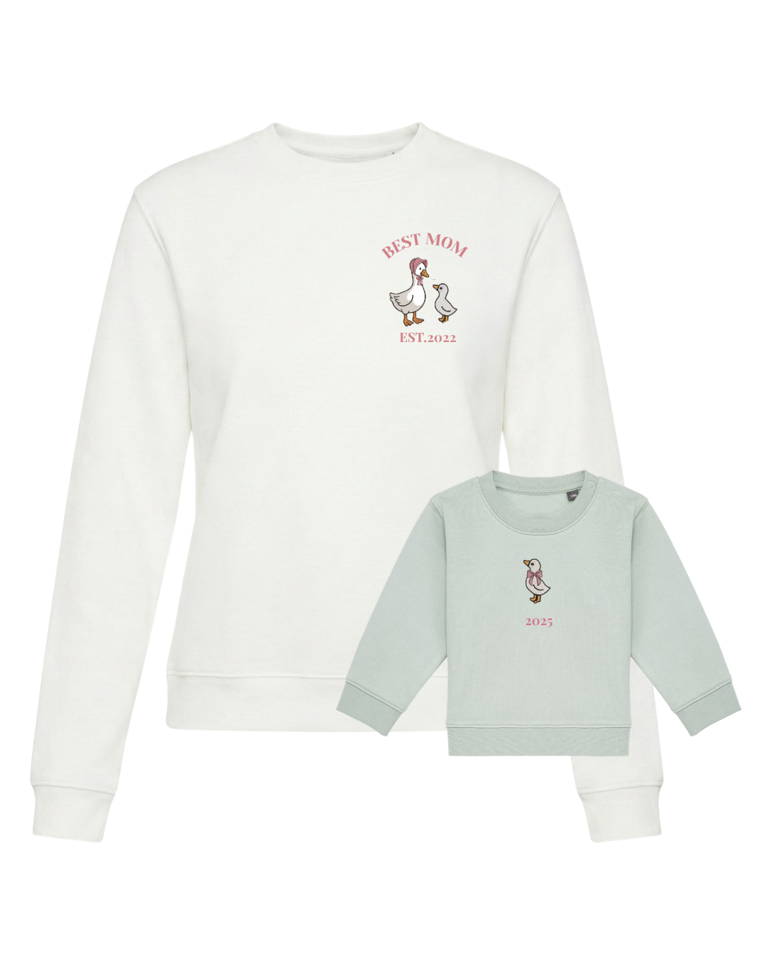 Pack bebé y Mamá sudaderas personalizadas ganso (hasta 36 meses)