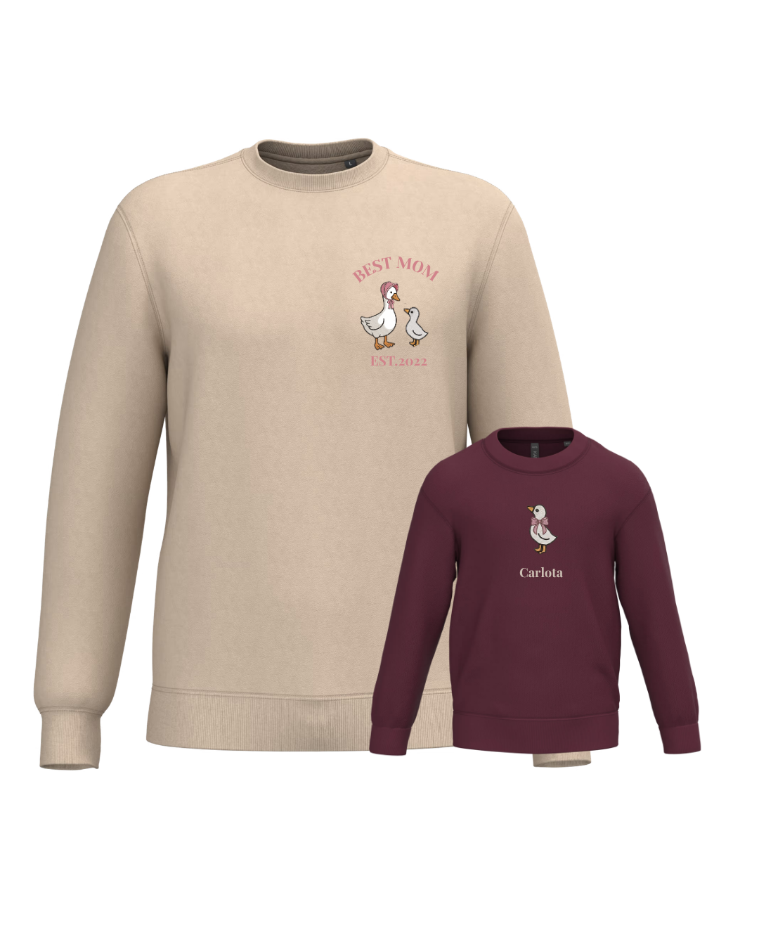 Pack Niño y Mamá sudaderas personalizadas ganso (desde 4 años)