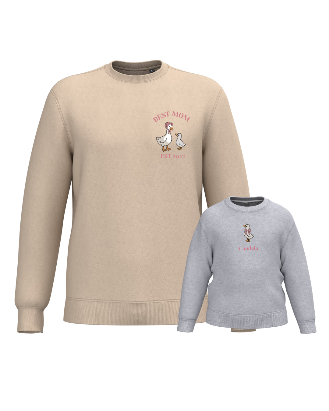 Pack Niño y Mamá sudaderas personalizadas ganso (desde 4 años)