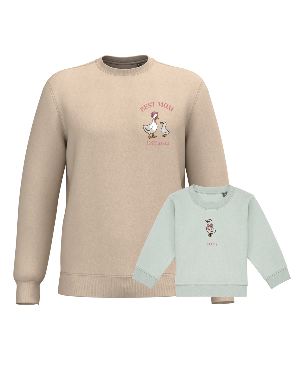 Pack bebé y Mamá sudaderas personalizadas ganso (hasta 36 meses)
