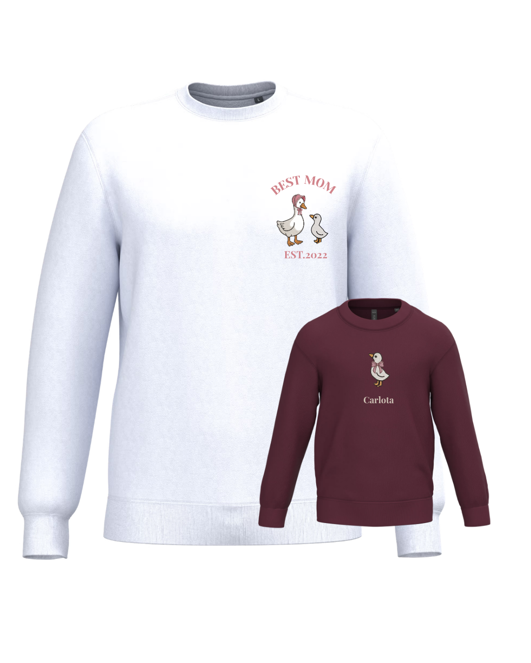 Pack Niño y Mamá sudaderas personalizadas ganso (desde 4 años)