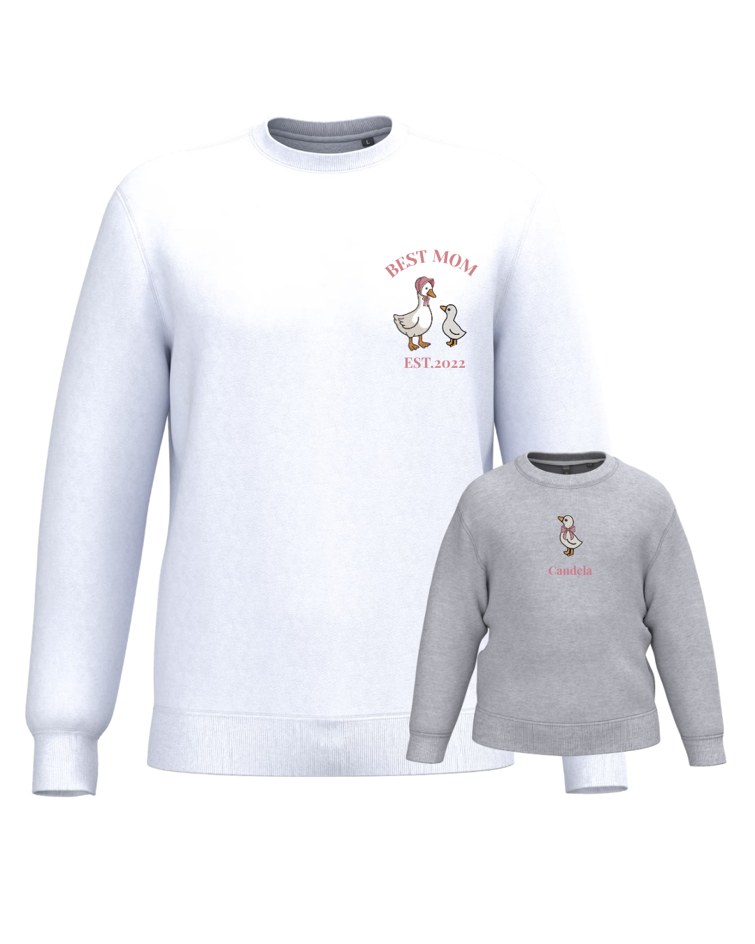 Pack bebé y Mamá sudaderas personalizadas ganso (hasta 36 meses)