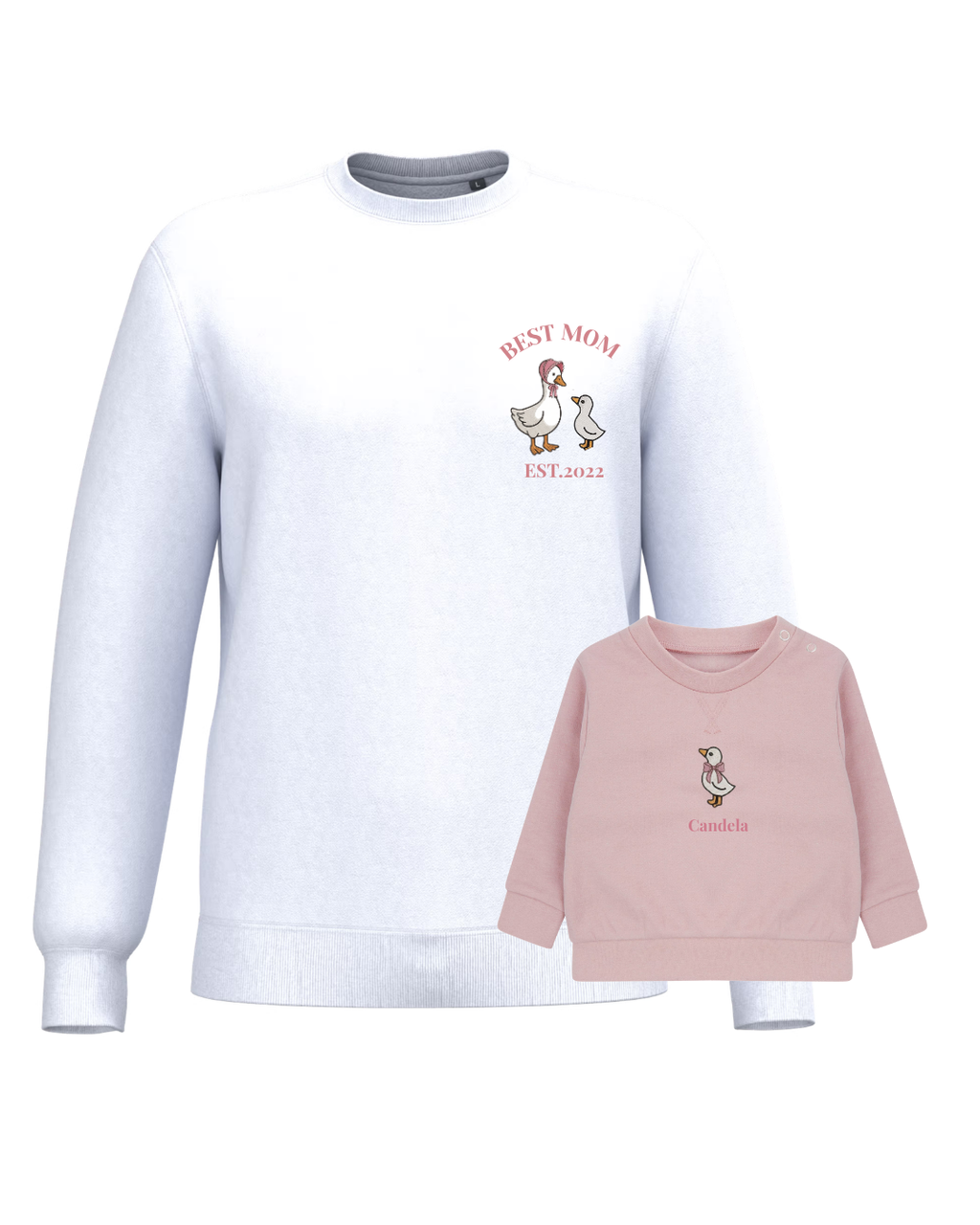 Pack bebé y Mamá sudaderas personalizadas ganso (hasta 36 meses)