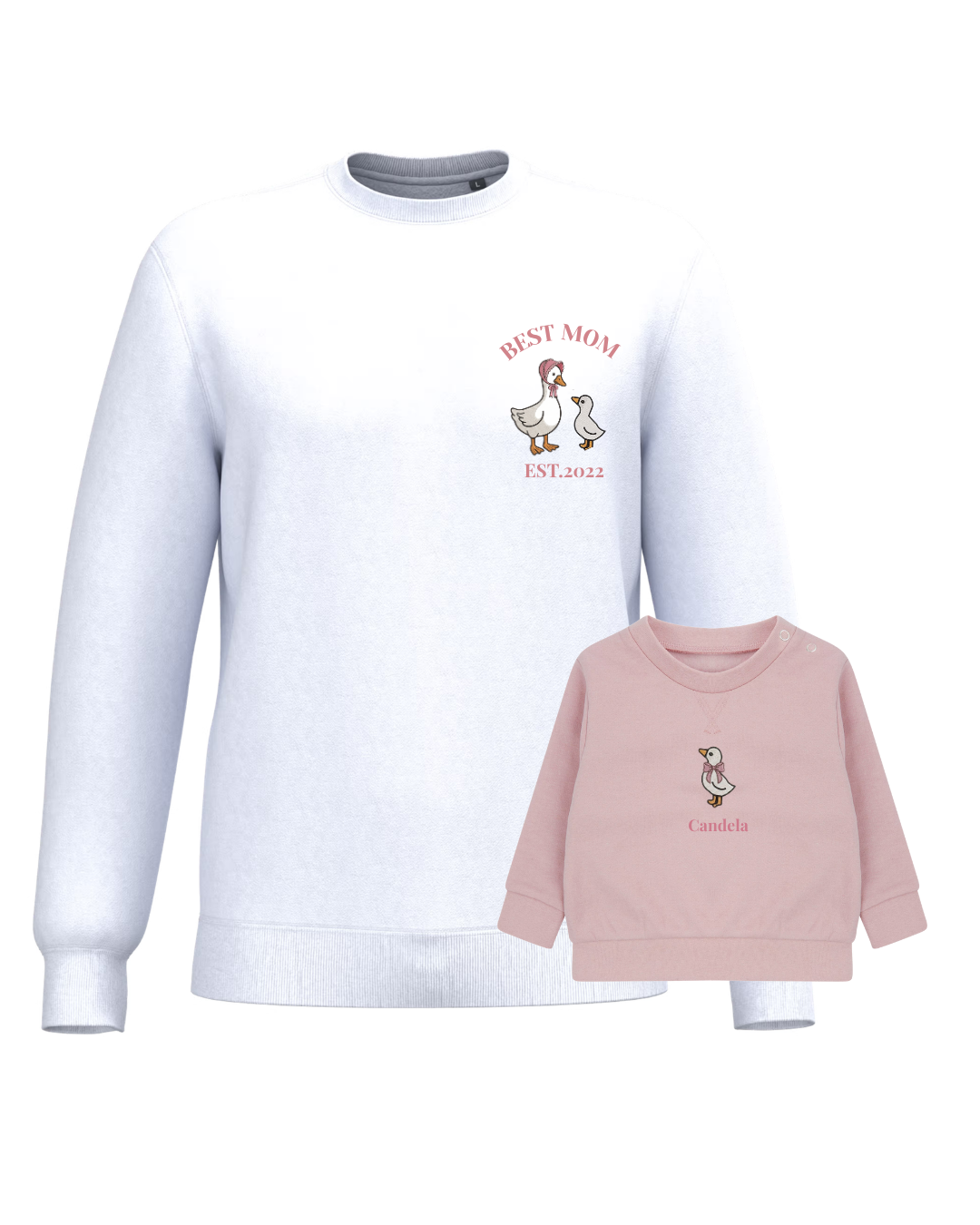 Pack bebé y Mamá sudaderas personalizadas ganso (hasta 36 meses)