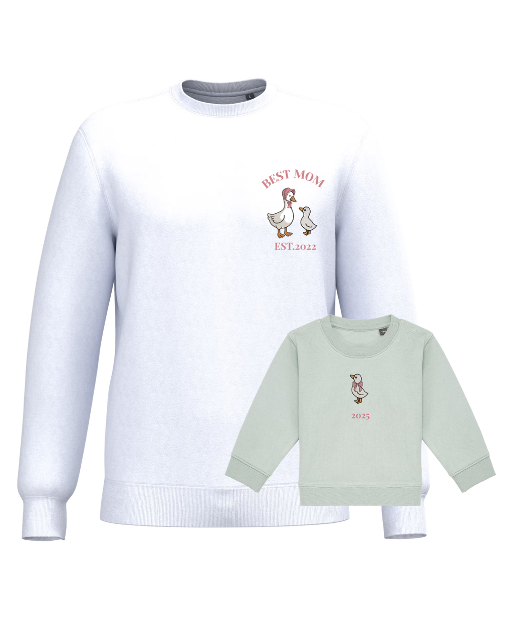 Pack bebé y Mamá sudaderas personalizadas ganso (hasta 36 meses)