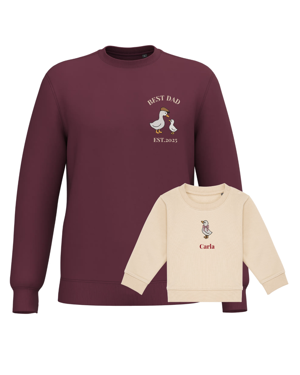Pack bebé y Mamá sudaderas personalizadas ganso (hasta 36 meses)