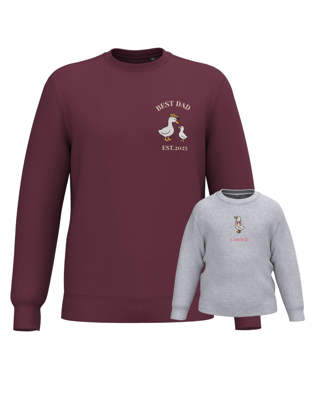 Pack bebé y Mamá sudaderas personalizadas ganso (hasta 36 meses)