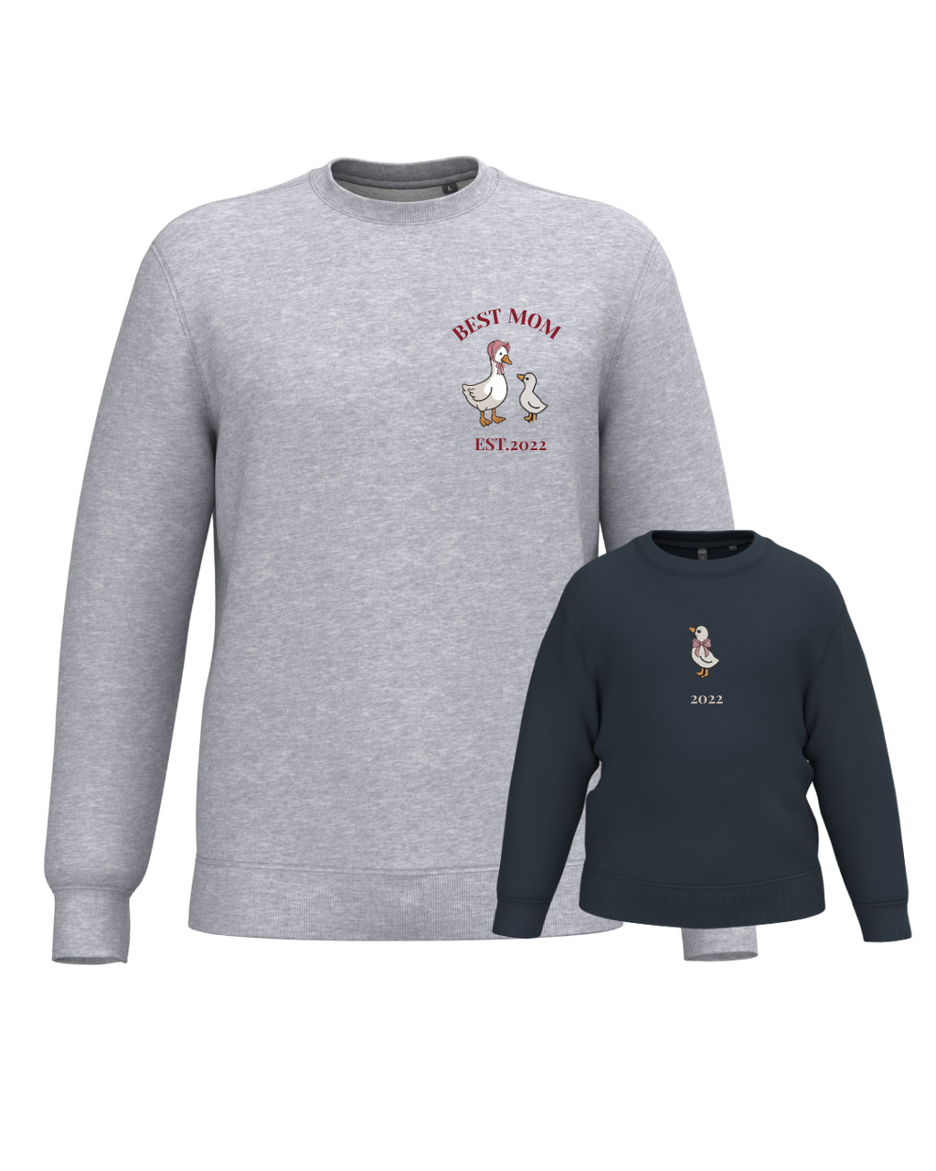 Pack bebé y Mamá sudaderas personalizadas ganso (hasta 36 meses)