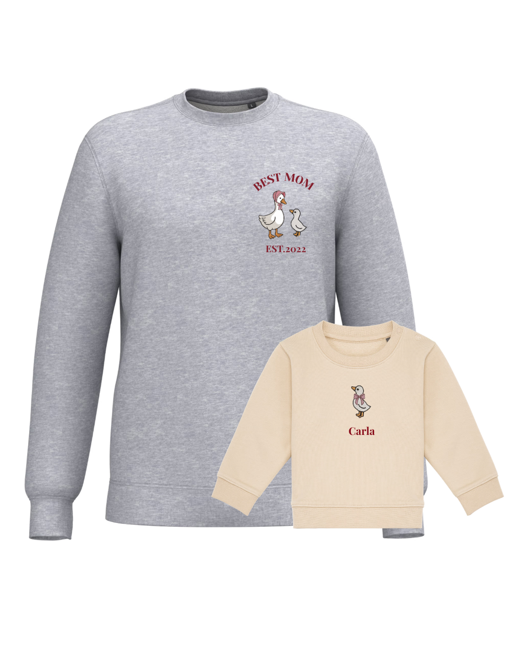 Pack bebé y Mamá sudaderas personalizadas ganso (hasta 36 meses)