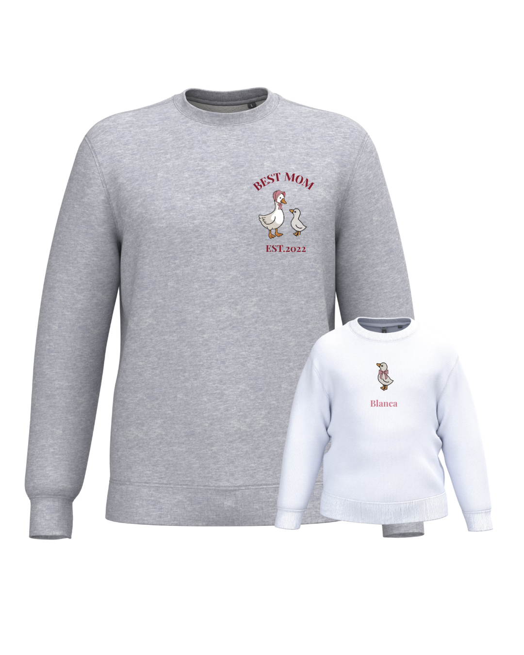 Pack Niño y Mamá sudaderas personalizadas ganso (desde 4 años)
