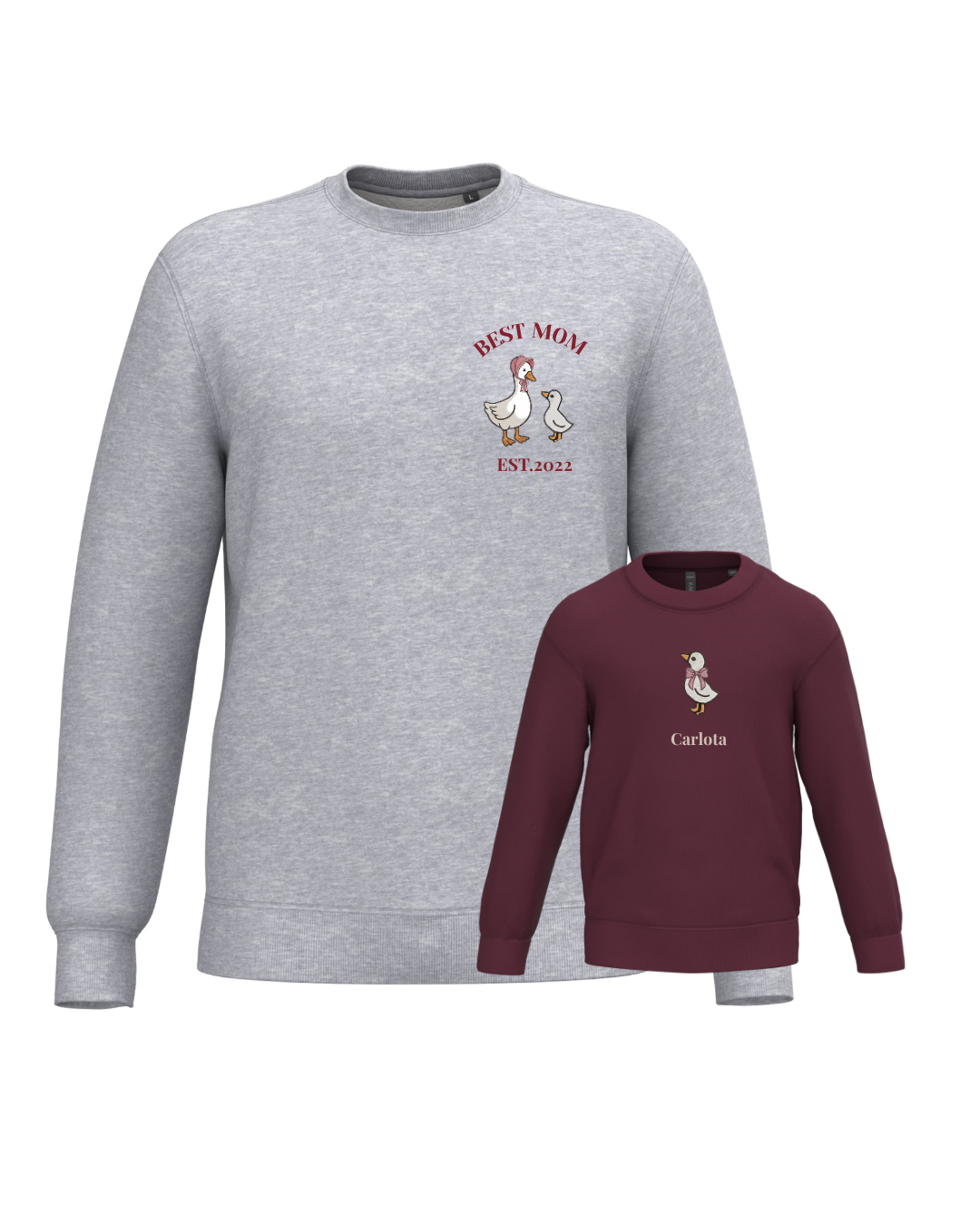 Pack Niño y Mamá sudaderas personalizadas ganso (desde 4 años)