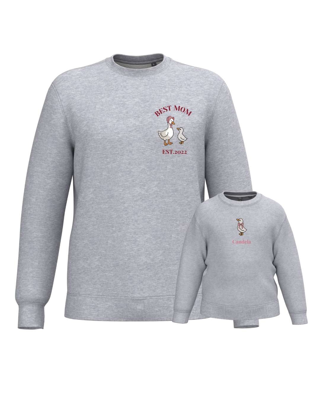 Pack bebé y Mamá sudaderas personalizadas ganso (hasta 36 meses)