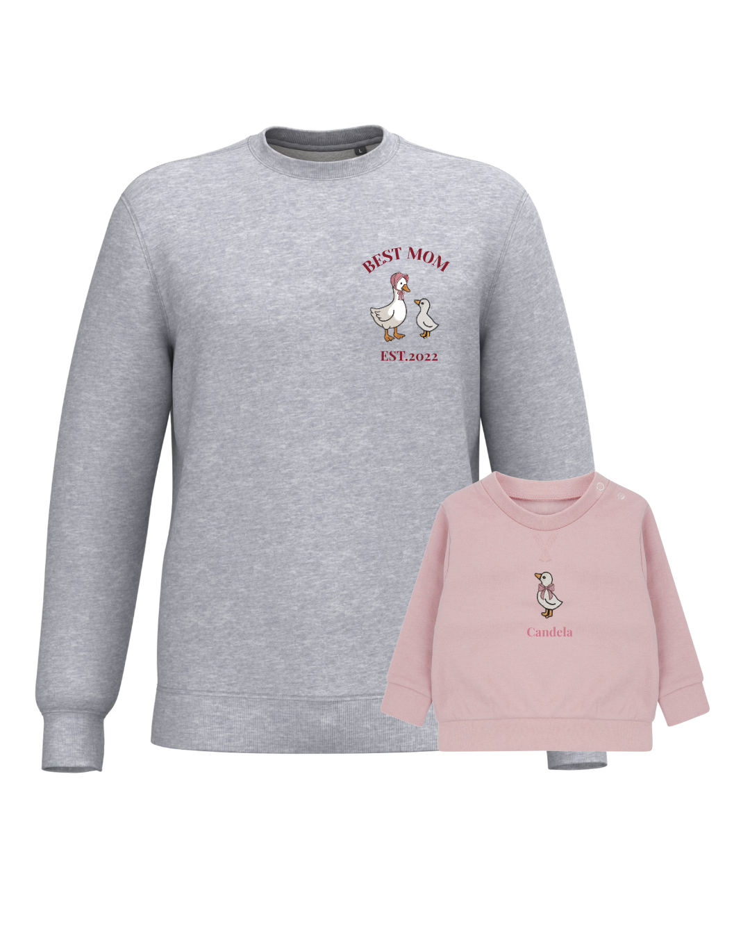 Pack bebé y Mamá sudaderas personalizadas ganso (hasta 36 meses)