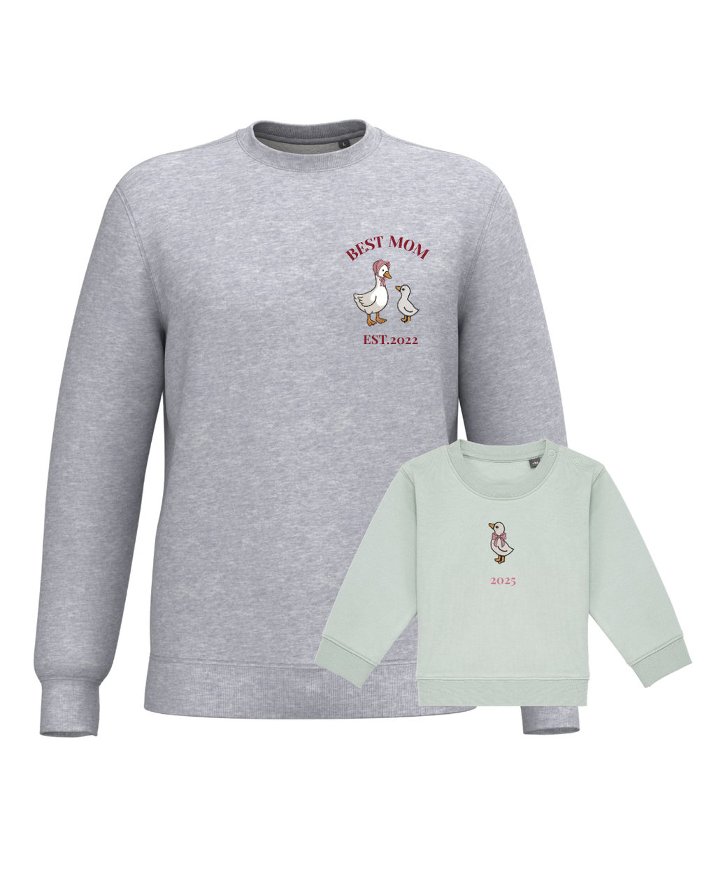Pack bebé y Mamá sudaderas personalizadas ganso (hasta 36 meses)
