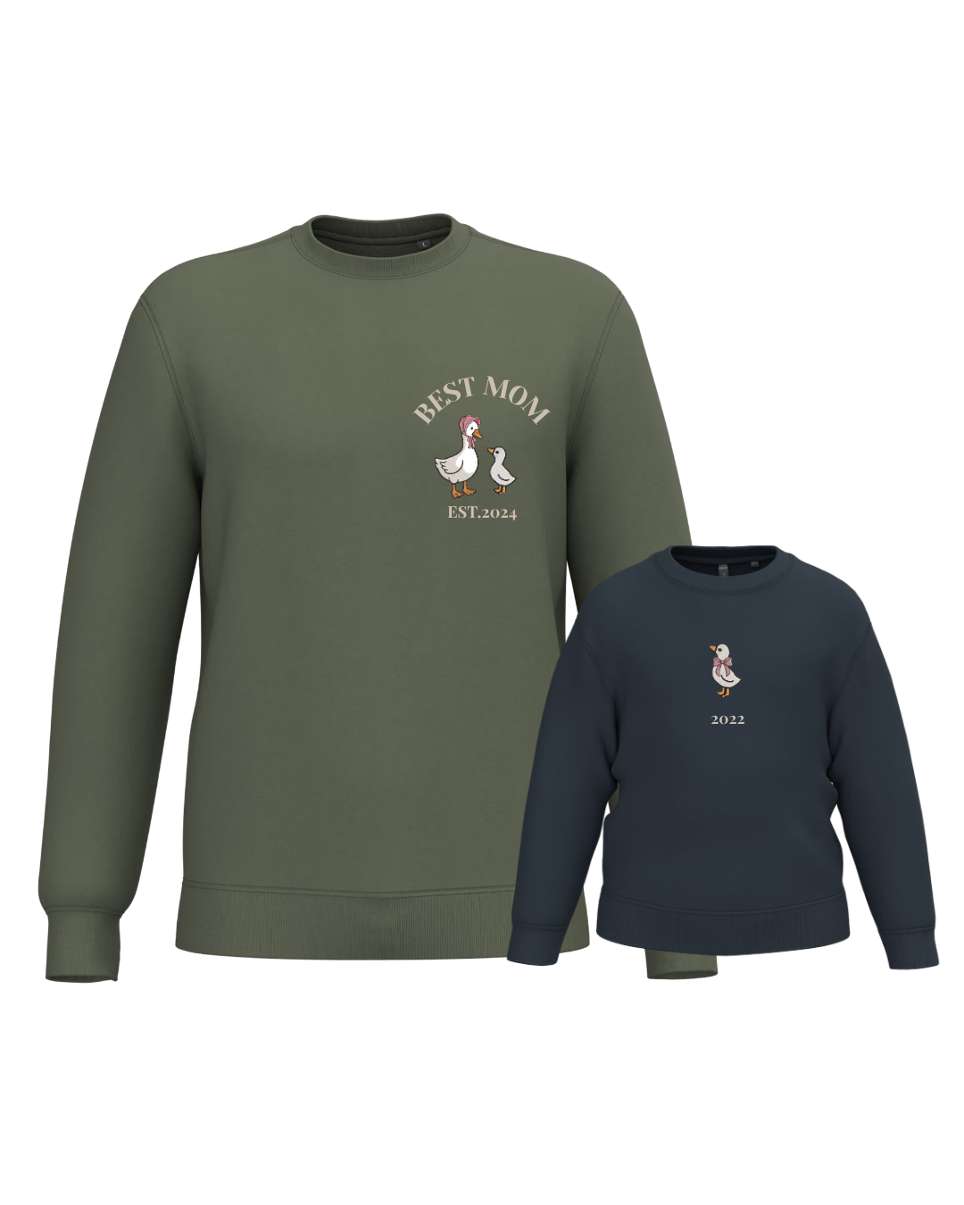 Pack Niño y Mamá sudaderas personalizadas ganso (desde 4 años)