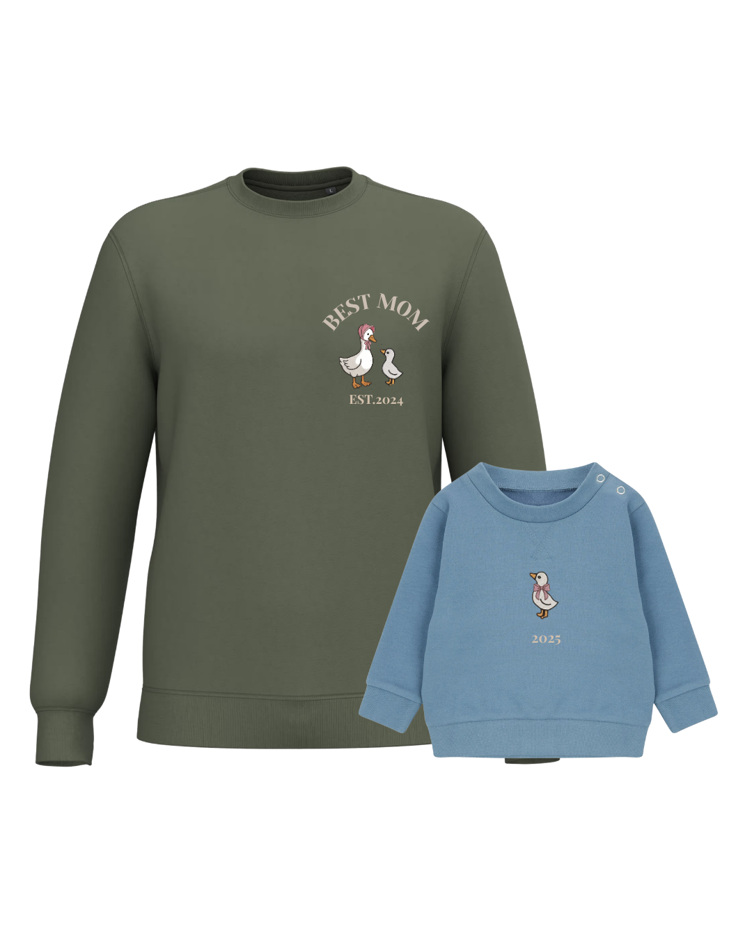 Pack bebé y Mamá sudaderas personalizadas ganso (hasta 36 meses)