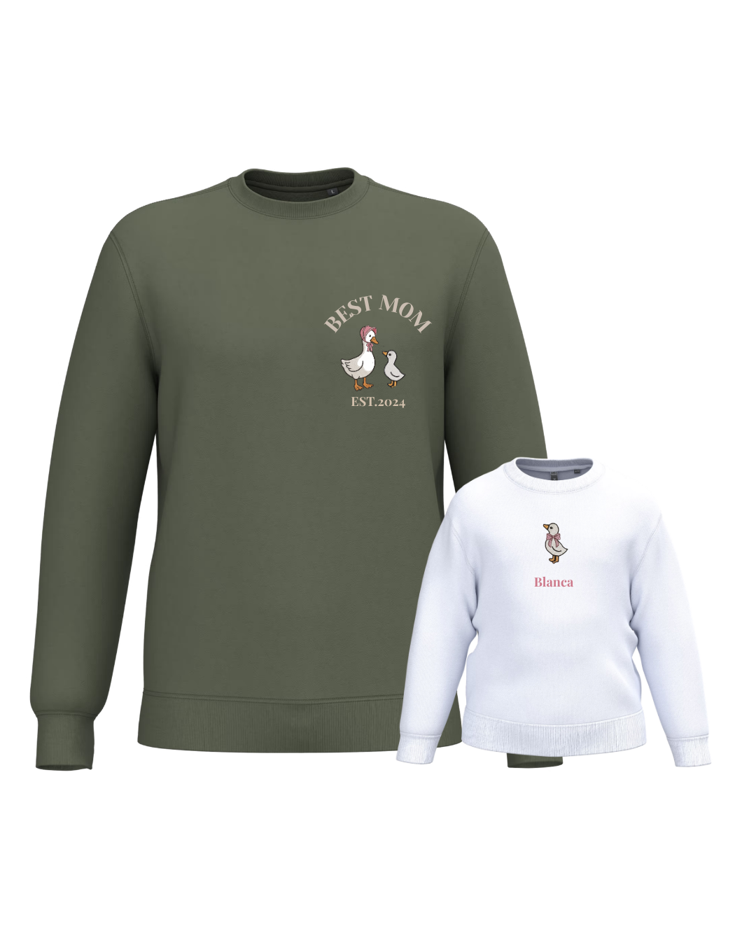 Pack Niño y Mamá sudaderas personalizadas ganso (desde 4 años)