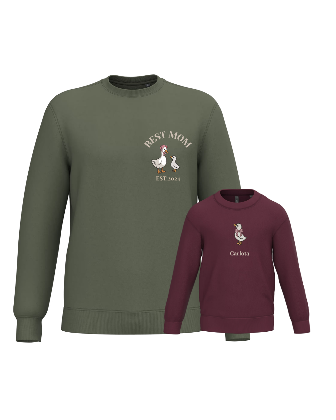 Pack Niño y Mamá sudaderas personalizadas ganso (desde 4 años)