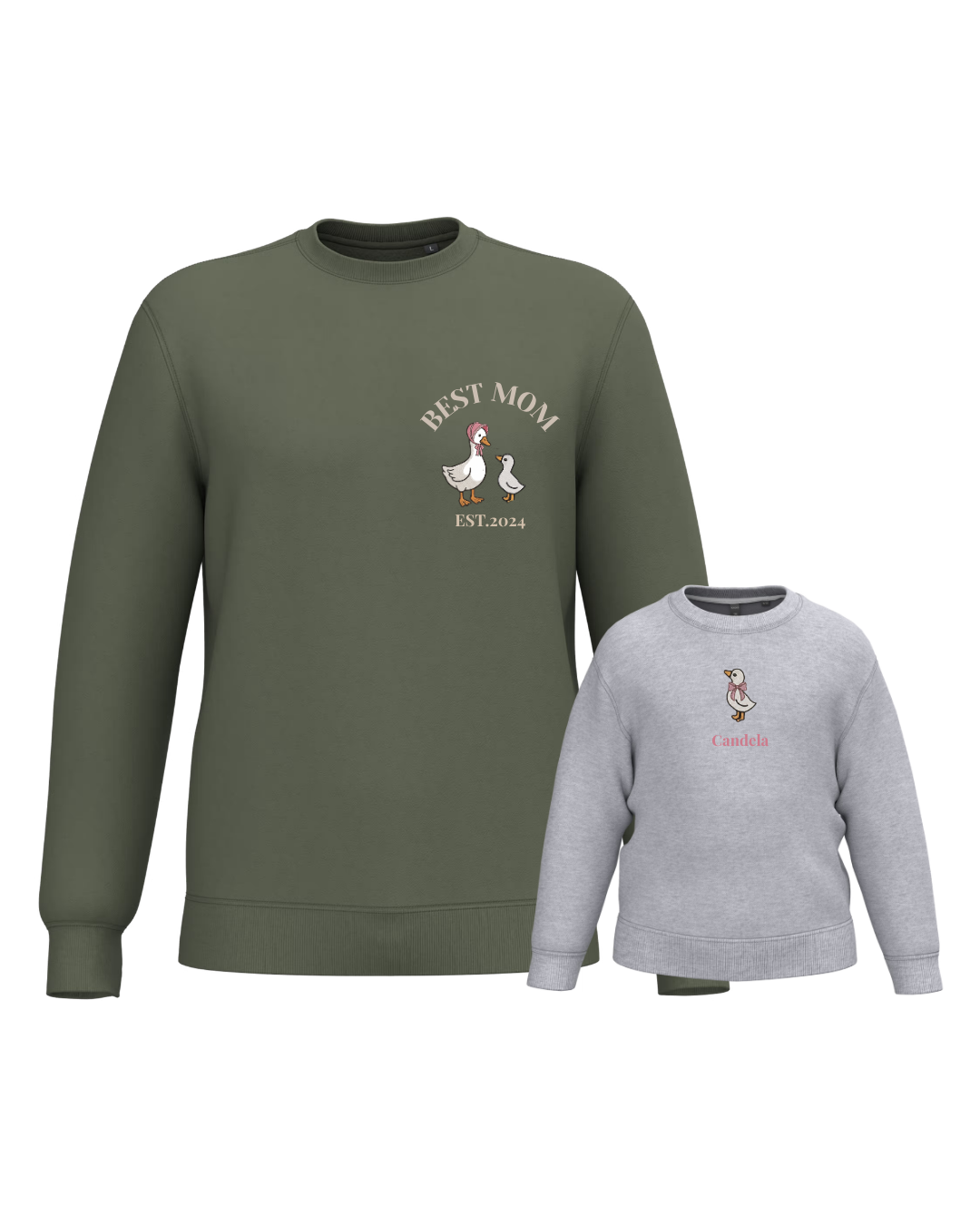 Pack Niño y Mamá sudaderas personalizadas ganso (desde 4 años)