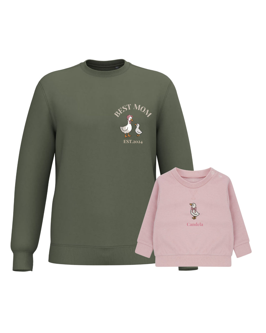 Pack bebé y Mamá sudaderas personalizadas ganso (hasta 36 meses)