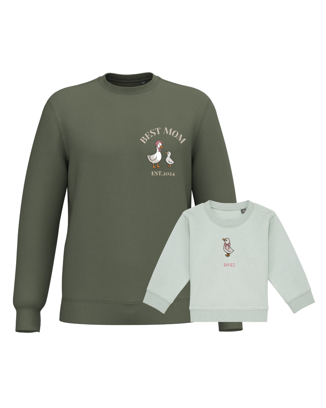 Pack bebé y Mamá sudaderas personalizadas ganso (hasta 36 meses)