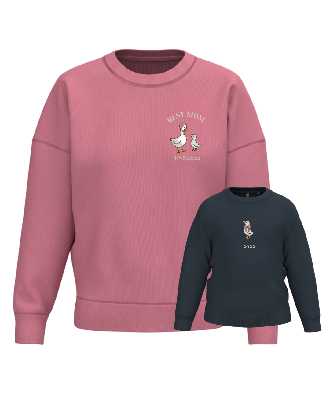 Pack bebé y Mamá sudaderas personalizadas ganso (hasta 36 meses)