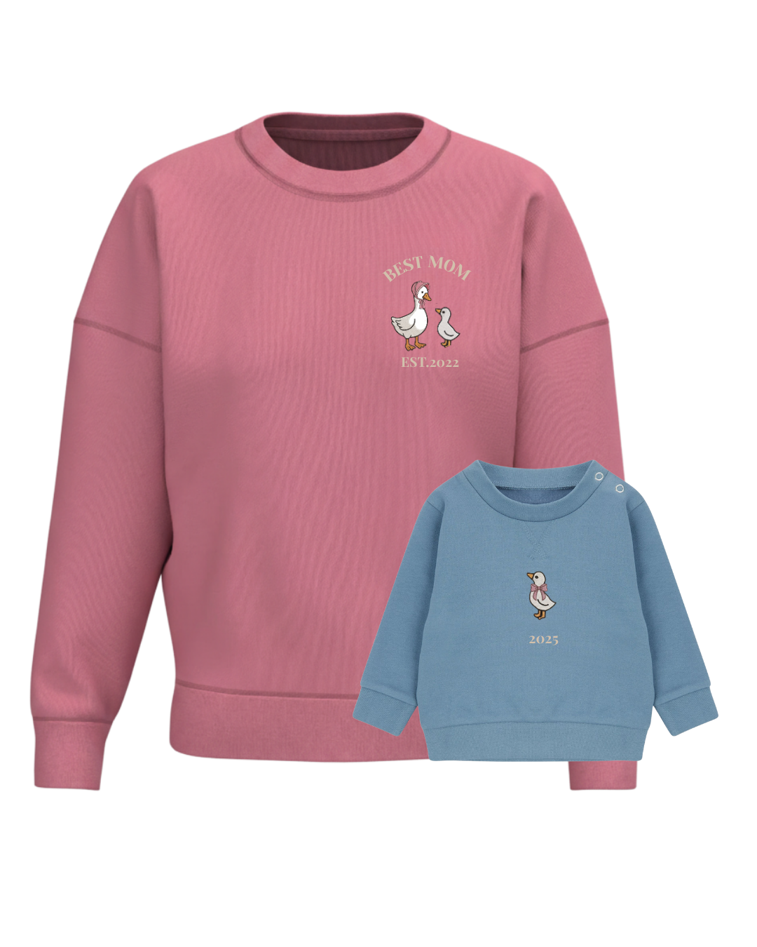 Pack bebé y Mamá sudaderas personalizadas ganso (hasta 36 meses)