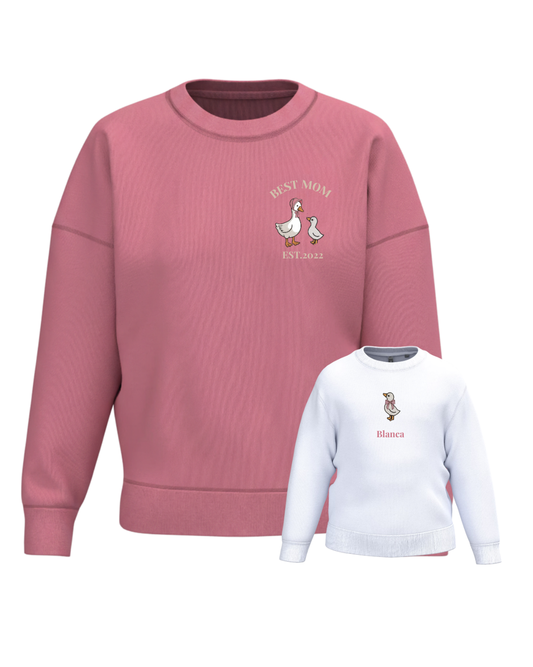 Pack Niño y Mamá sudaderas personalizadas ganso (desde 4 años)
