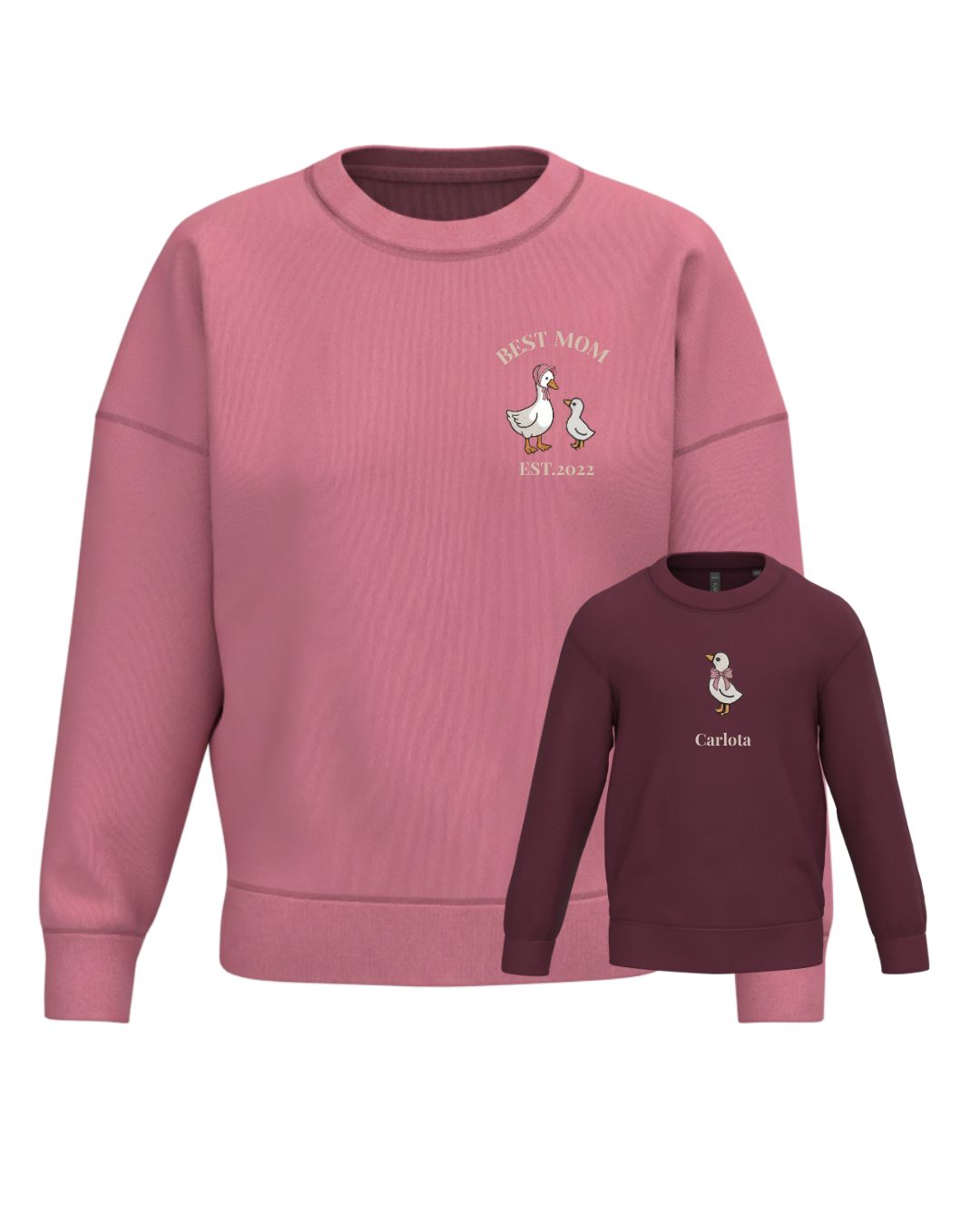 Pack Niño y Mamá sudaderas personalizadas ganso (desde 4 años)
