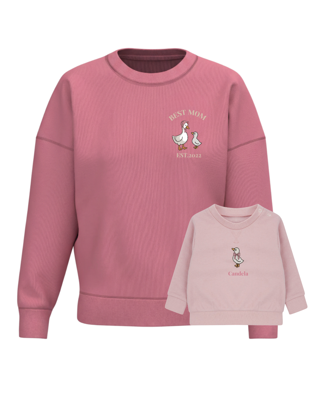 Pack bebé y Mamá sudaderas personalizadas ganso (hasta 36 meses)