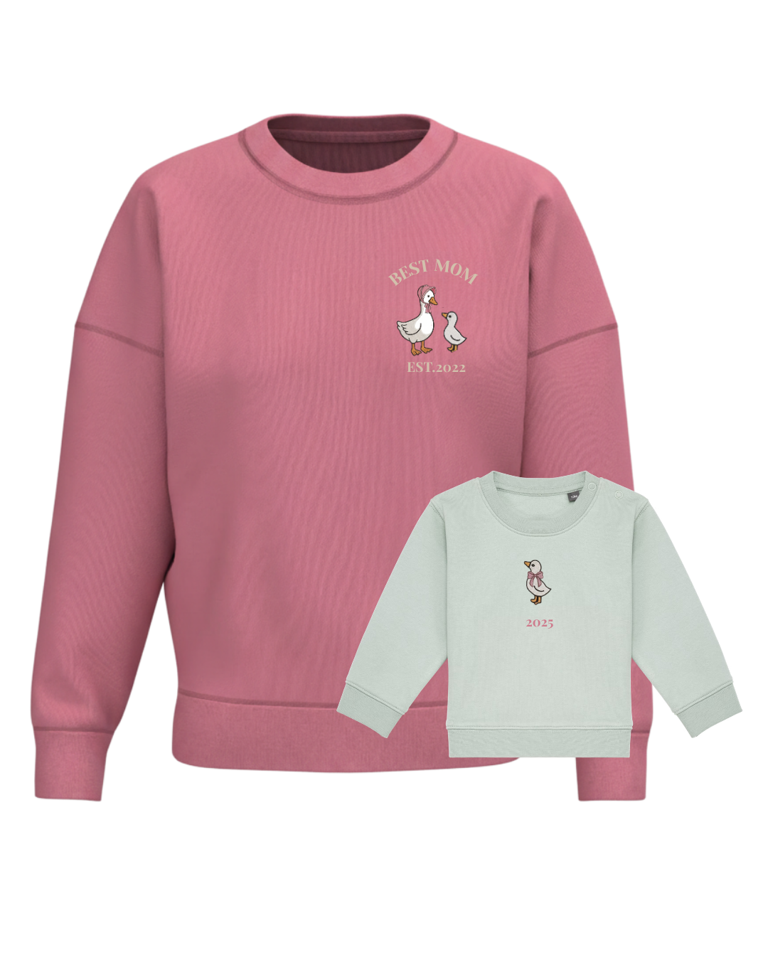Pack bebé y Mamá sudaderas personalizadas ganso (hasta 36 meses)