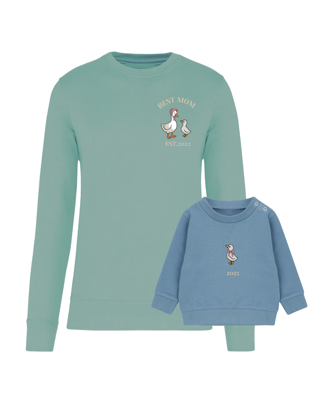 Pack bebé y Mamá sudaderas personalizadas ganso (hasta 36 meses)