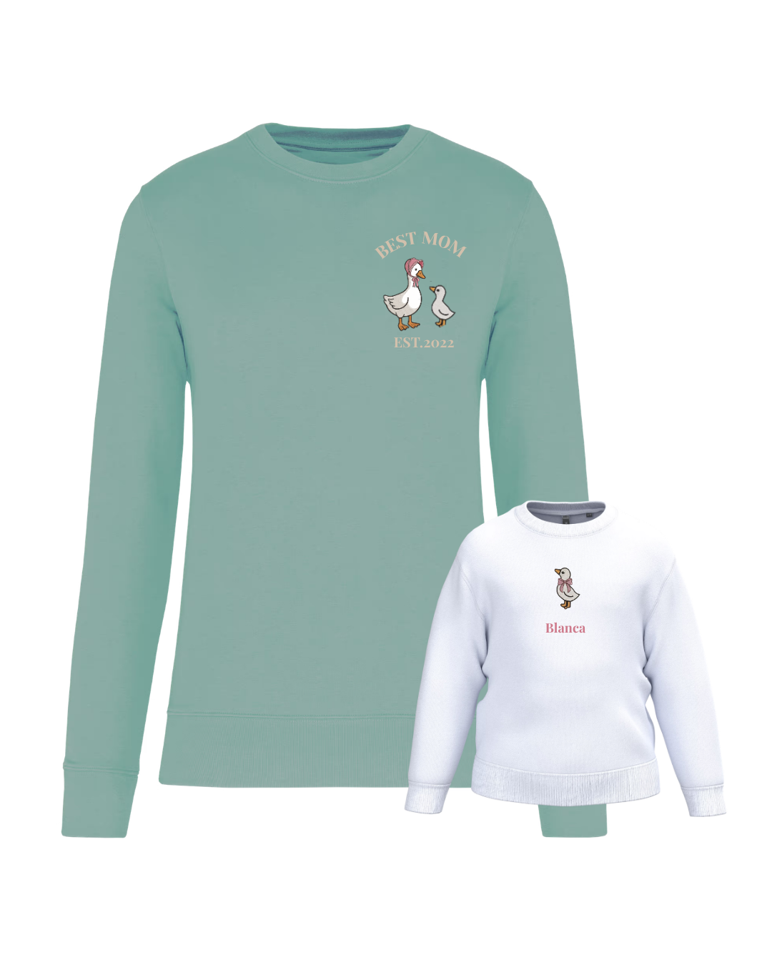 Pack Niño y Mamá sudaderas personalizadas ganso (desde 4 años)