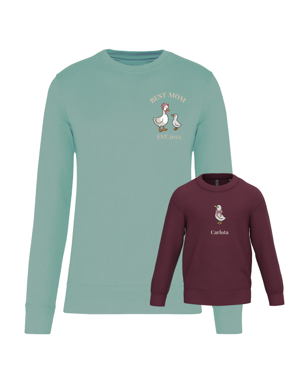 Pack Niño y Mamá sudaderas personalizadas ganso (desde 4 años)