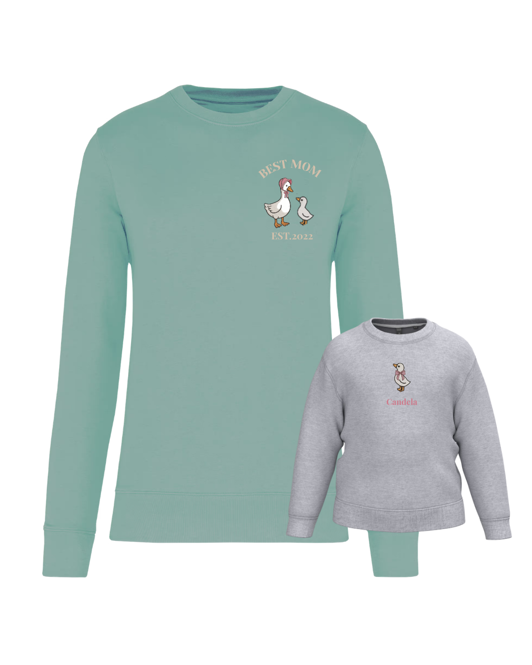 Pack Niño y Mamá sudaderas personalizadas ganso (desde 4 años)