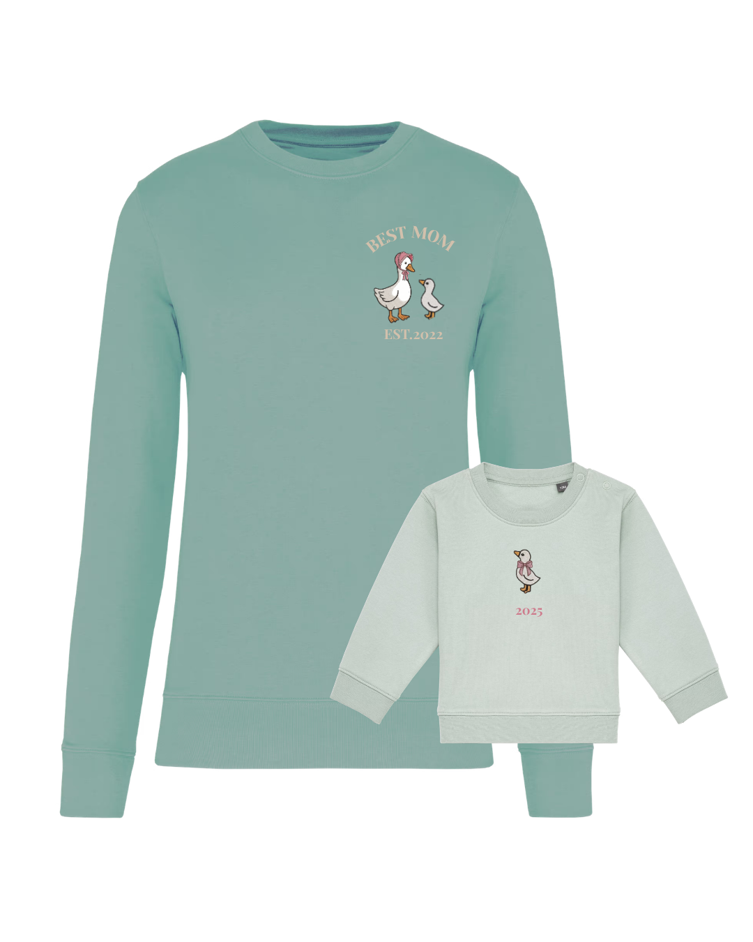 Pack bebé y Mamá sudaderas personalizadas ganso (hasta 36 meses)