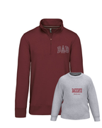 Pack bebé y adulto (zip) sudaderas personalizadas Dad y Mini (hasta 36 meses)