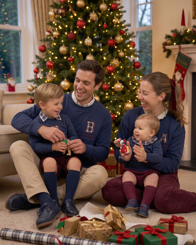 Pack adulto y niño sudaderas Inicial Christmas
