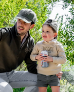 Pack bebé y adulto (zip) sudaderas personalizadas Dad y Mini (hasta 36 meses)