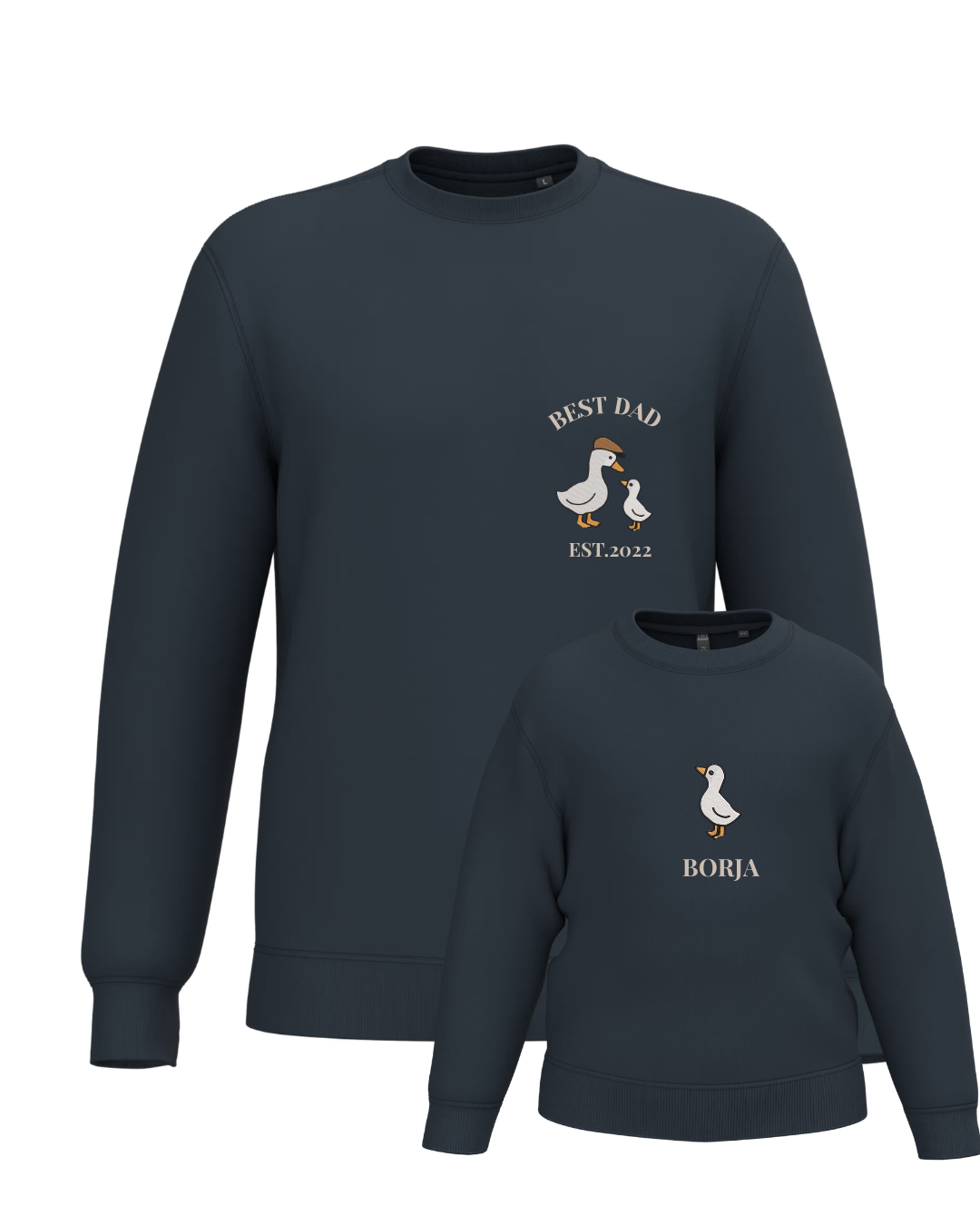 Pack bebé y adulto sudaderas personalizadas gansos (hasta 36 meses)